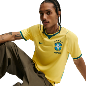Nike Brasil Home Replica Stadium Jersey - Men's - Canary/Geode Teal