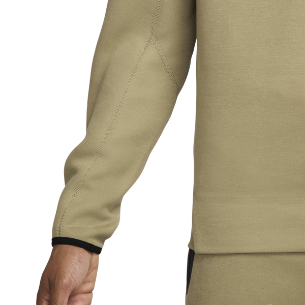 Nike Tech Fleece Crew - Men's - Neutral Olive/Black - Image 4