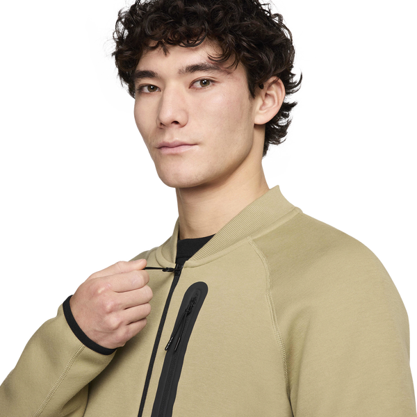 Nike Tech Fleece Bomber Jacket - Men's - Black/Neutral Olive - Image 3