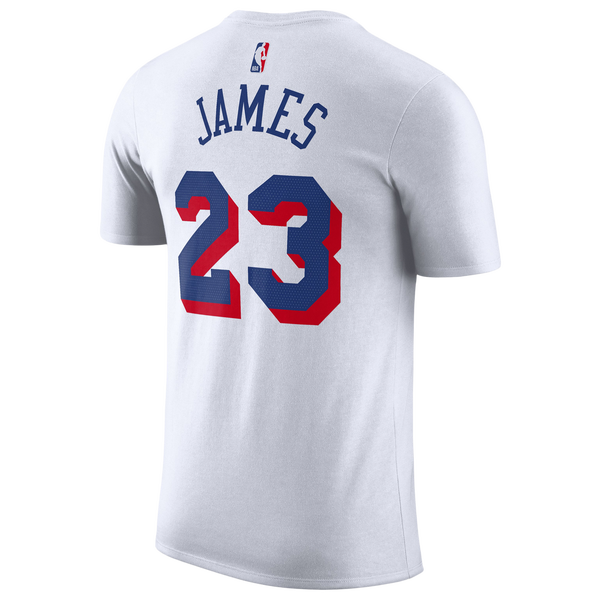 Nike 76ers Lebron James Assctn N&N T-Shirt - Men's - White