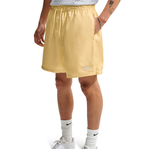 Nike Club Flow Shorts - Men's - White/Soft Yellow
