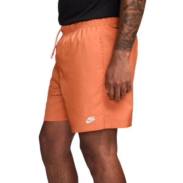 Nike Club Flow Shorts - Men's - White/Orange - Image 3