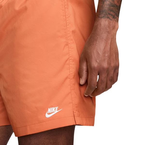 Nike Club Flow Shorts - Men's - White/Orange - Image 4