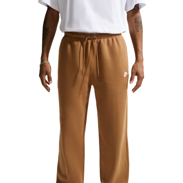 Nike Open Hem Club Pants - Men's - Ale Brown/Ale Brown/White
