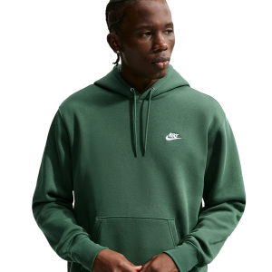 Nike Club Pullover Hoodie - Men's - Fir/Fir/White