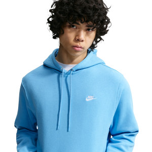 Nike Club Pullover Hoodie - Men's - White/Football Blue/Football Blue