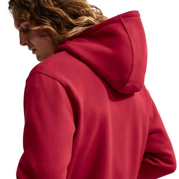 Nike Club Pullover Hoodie - Men's - Tough Red/Tough Red/White - Image 2