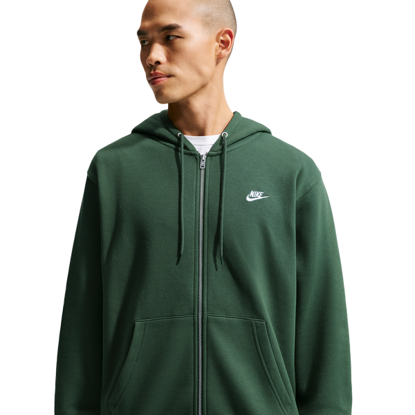 Nike Club Full-Zip Hoodie - Men's - Fir/White/Fir