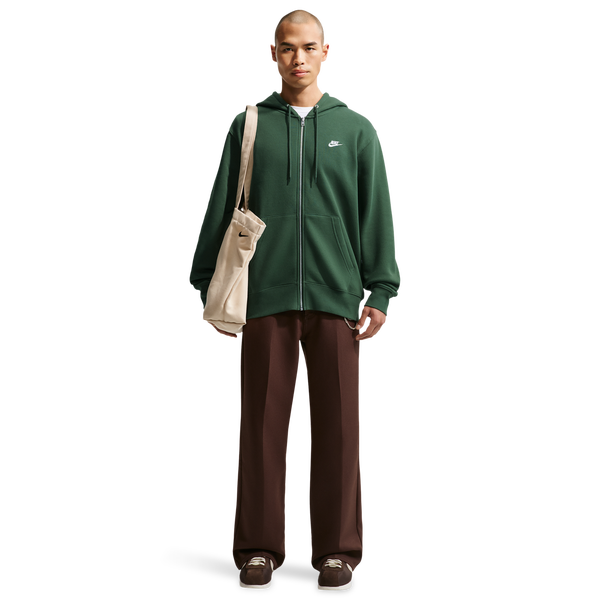 Nike Club Full-Zip Hoodie - Men's - Fir/White/Fir - Image 3