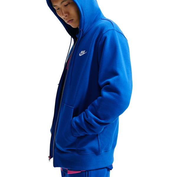 Nike Club Full-Zip Hoodie - Men's - Old Royal/Old Royal/White - Image 3