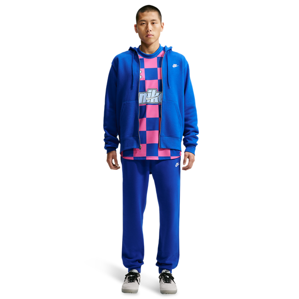 Nike Club Full-Zip Hoodie - Men's - Old Royal/Old Royal/White - Image 4