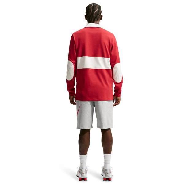Nike Solo Swoosh Fleece Shorts - Men's - University Red/Light Smoke Grey/Dark Grey Heather - Image 5