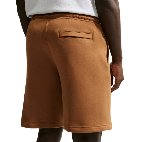 Nike Solo Swoosh Fleece Shorts - Men's - Ale Brown/Ale Brown/White - Image 2
