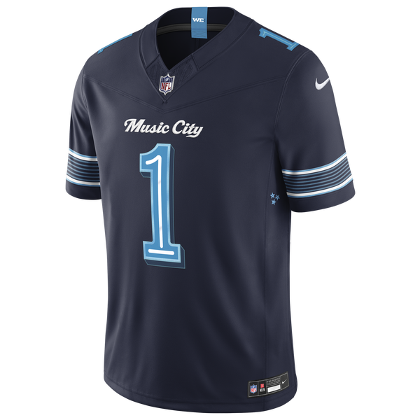 Nike Titans NFL Rival CW1 Limit Jersey - Men's - Navy - Image 3