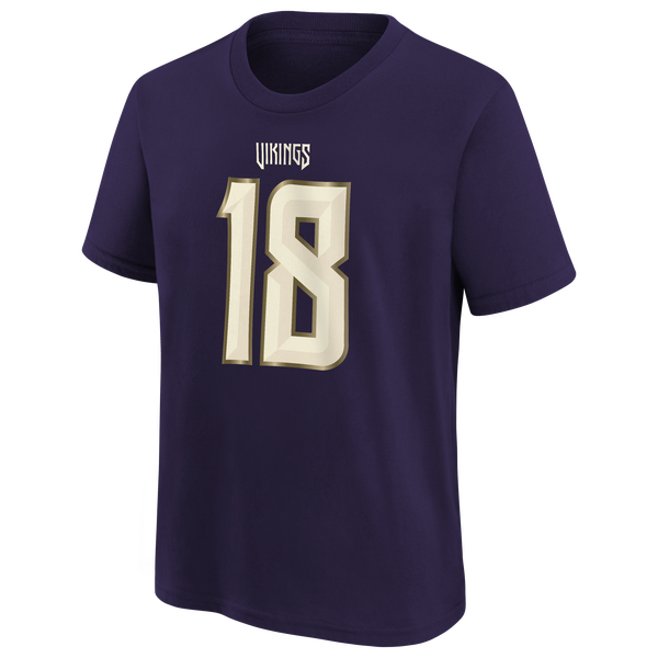 Nike Vikings NFL Rival Short Sleeve T-Shirt - Boys' Grade School - Purple - Image 2