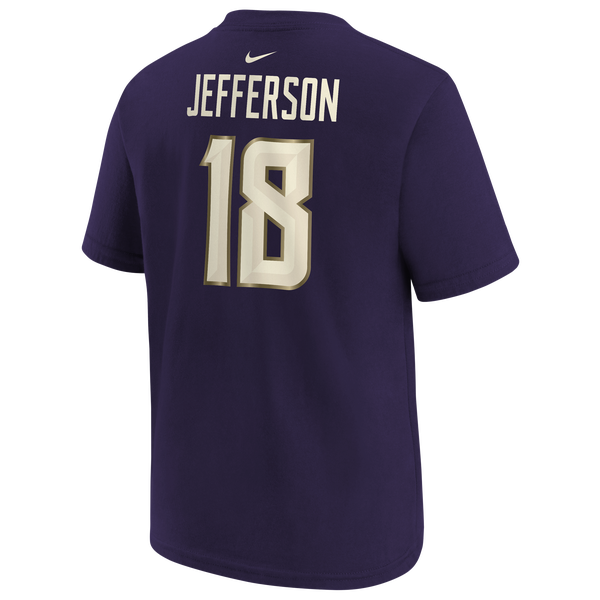 Nike Vikings NFL Rival Short Sleeve T-Shirt - Boys' Grade School - Purple - Image 3