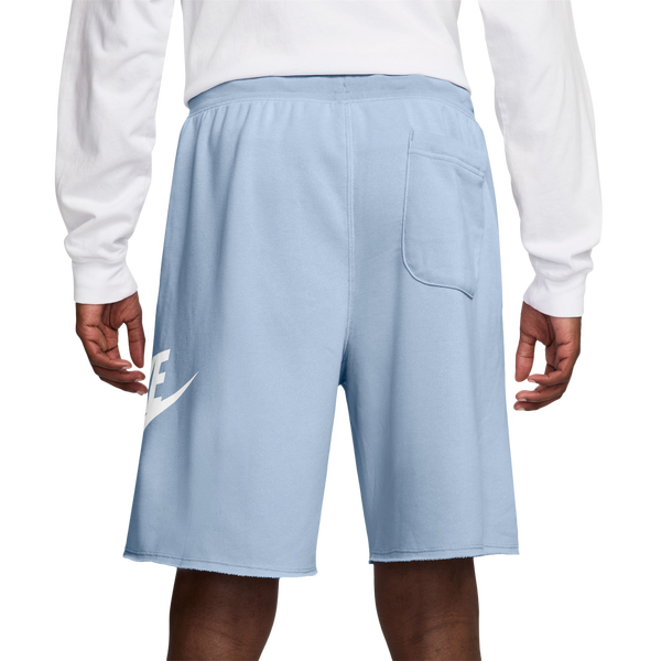 Nike Club Alumni FT Shorts - Men's - White/Blue - Image 2
