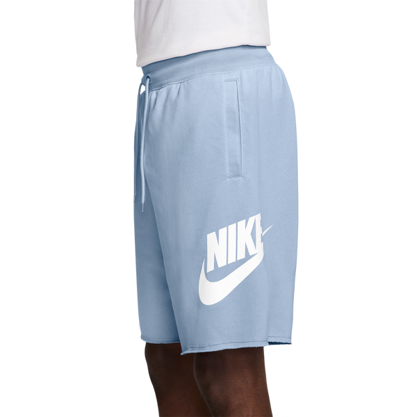 Nike Club Alumni FT Shorts - Men's - White/Blue - Image 3