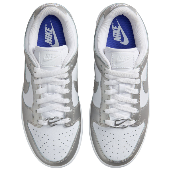 Nike Dunk Low SH - Women's - White/Metalic Silver/Blue Joy - Image 4