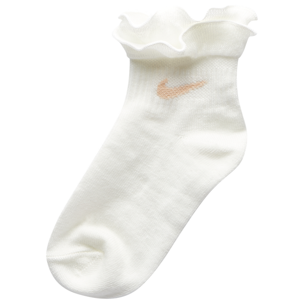 Nike Ruffle Welt Ankle 6 Pack - Girls' Preschool - Sail/Pink/White - Image 2