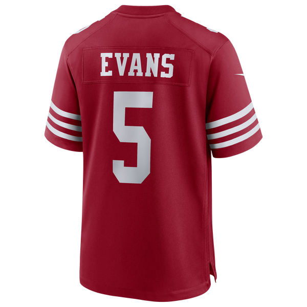 Nike 49ers Mike Evans Game Jersey - Men's - Red - Image 3