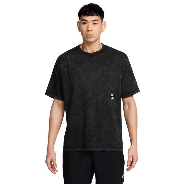Nike Dri-FIT Heritage Washed Short Sleeve Top - Men's - Black/White