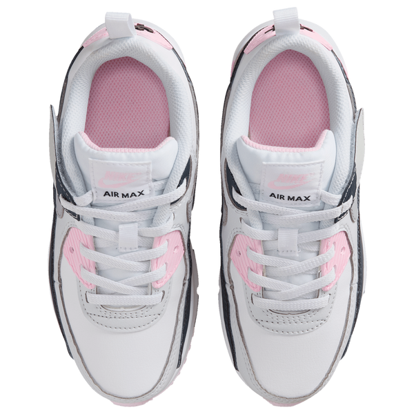 Nike Air Max 90 EasyOn - Boys' Preschool - White/Wolf Grey/Pink Foam - Image 4