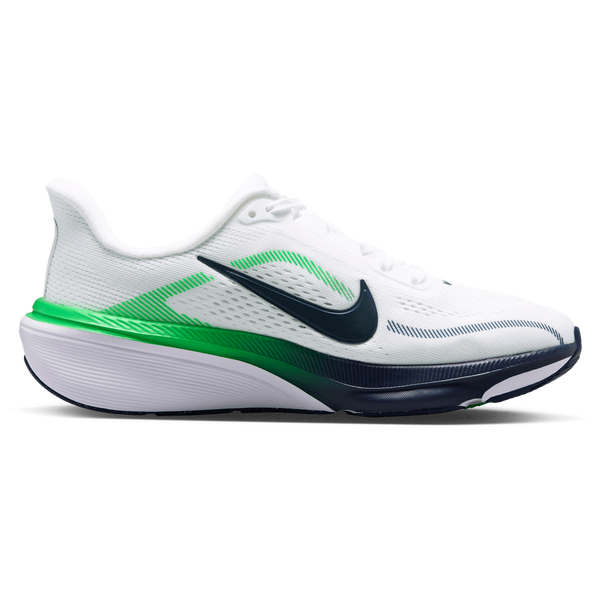 Nike Air Zoom Pegasus 42 - Boys' Grade School - White/Midnight Navy/Green Spark