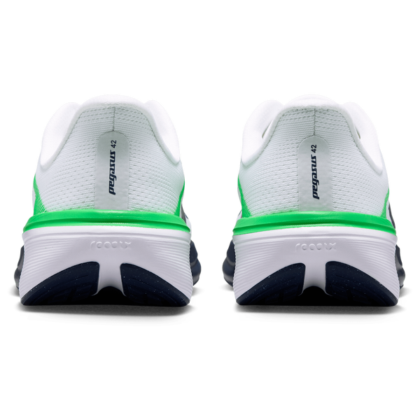 Nike Air Zoom Pegasus 42 - Boys' Grade School - White/Midnight Navy/Green Spark - Image 3