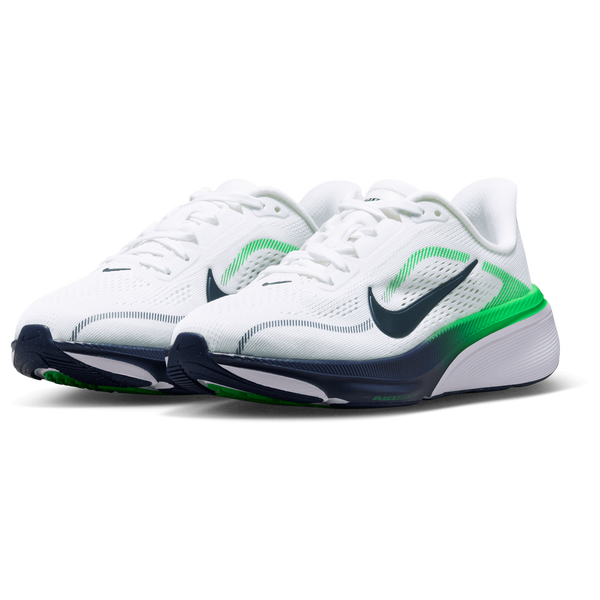 Nike Air Zoom Pegasus 42 - Boys' Grade School - White/Midnight Navy/Green Spark - Image 6
