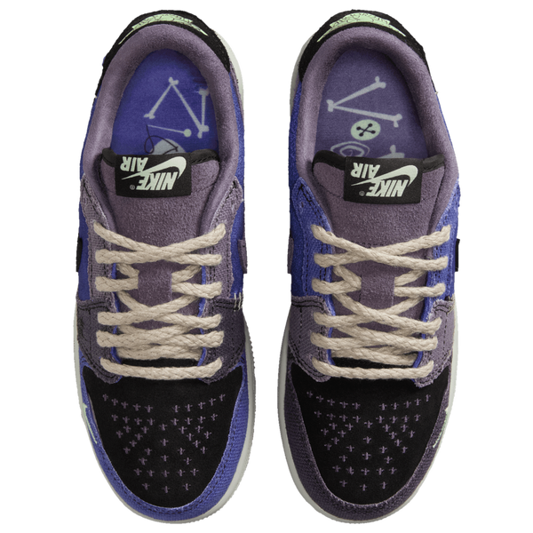Jordan Air Jordan Retro 1 Low - Boys' Grade School - Black/Regency Purple/Vapor Green - Image 4