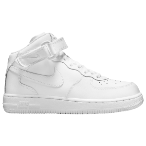 Nike Air Force 1 Mid LE - Boys' Preschool - White/White/White