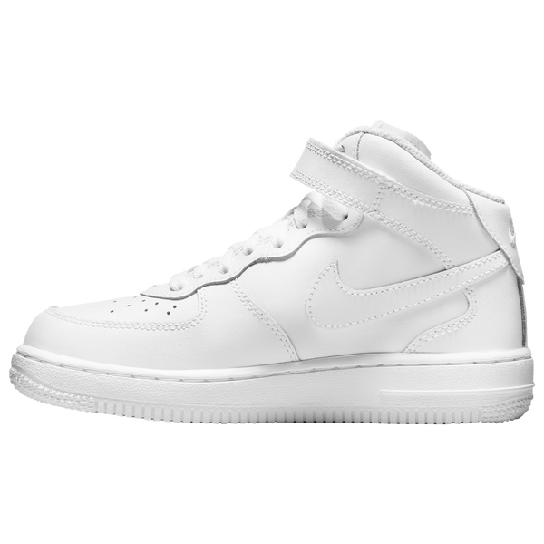 Nike Air Force 1 Mid LE - Boys' Preschool - White/White/White - Image 2