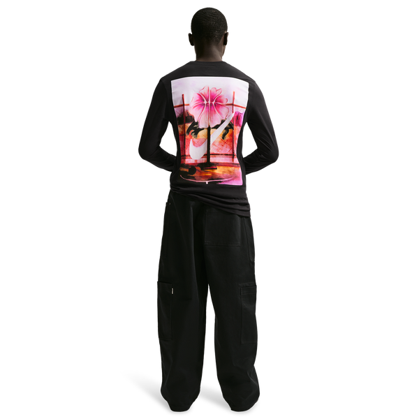 Nike Stained Long Sleeve OC Tee - Men's - Black - Image 4