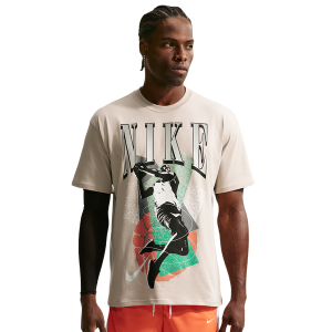 Nike T-Shirt Long Sleeve OC (RETRO BBALL) - Men's - Cream Ii