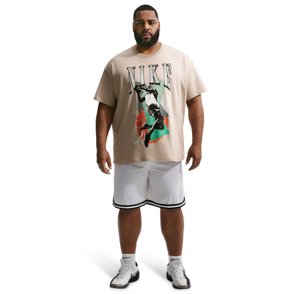 Nike T-Shirt Long Sleeve OC (RETRO BBALL) - Men's - Cream Ii - Image 8