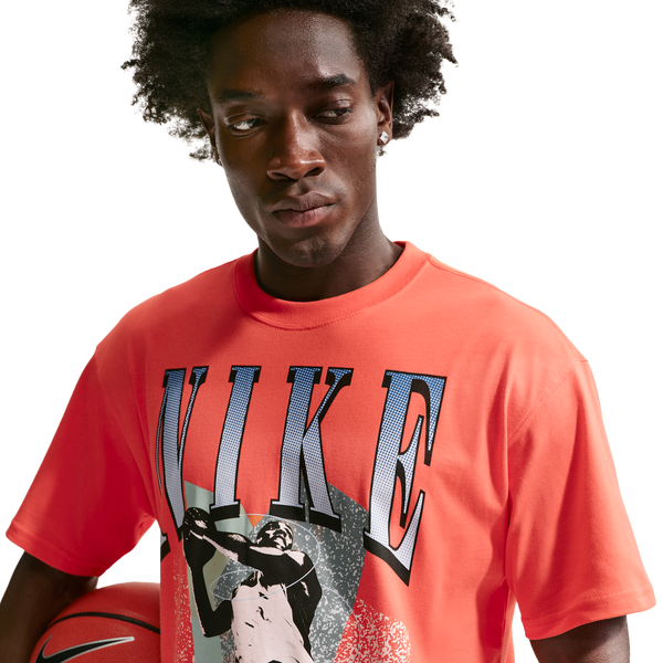 Nike T-Shirt Long Sleeve OC (RETRO BBALL) - Men's - Turf Orange - Image 3