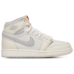 Jordan Air Jordan Retro 1 Hi - Boys' Grade School - Sail/University Red/Pale Ivory