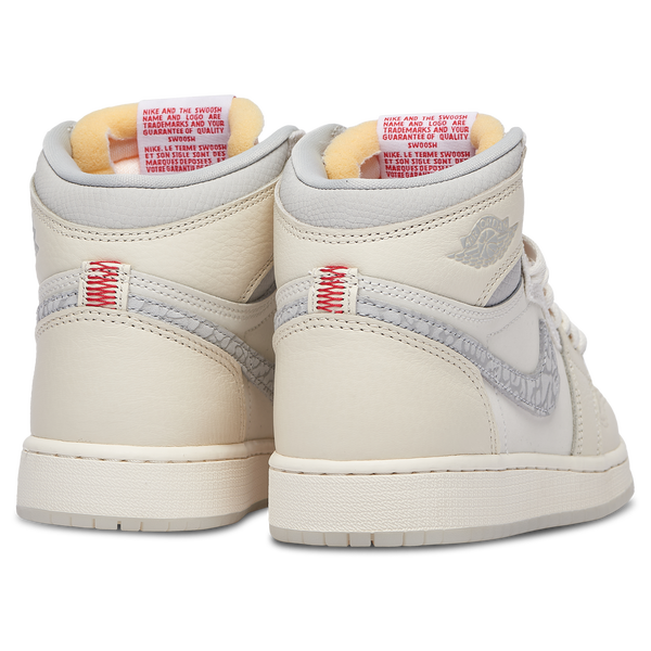 Jordan Air Jordan Retro 1 Hi - Boys' Grade School - Sail/University Red/Pale Ivory - Image 3