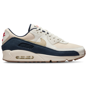 Nike Air Max 90 Premium - Men's - Light Khaki/Thunder Blue/Ivory