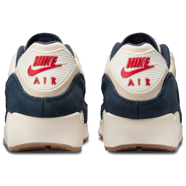 Nike Air Max 90 Premium - Men's - Light Khaki/Thunder Blue/Ivory - Image 3
