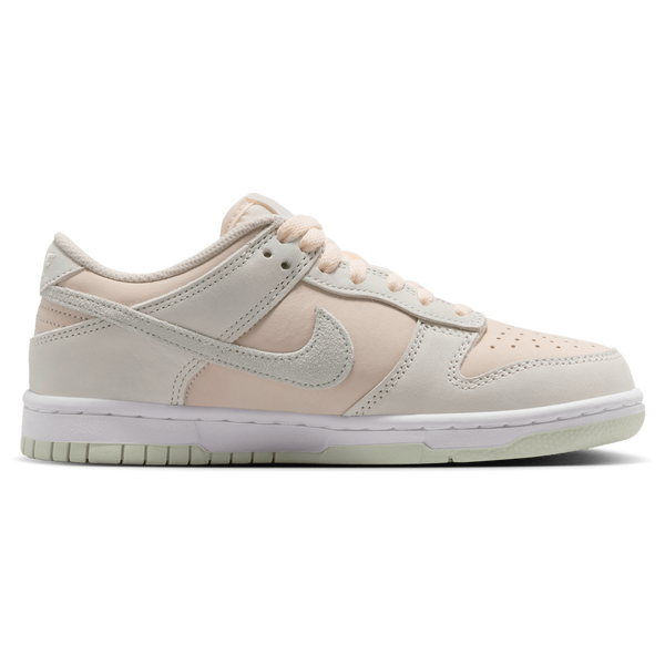 Nike Dunk Low Suede - Boys' Grade School - Chalk/Barely Volt/White