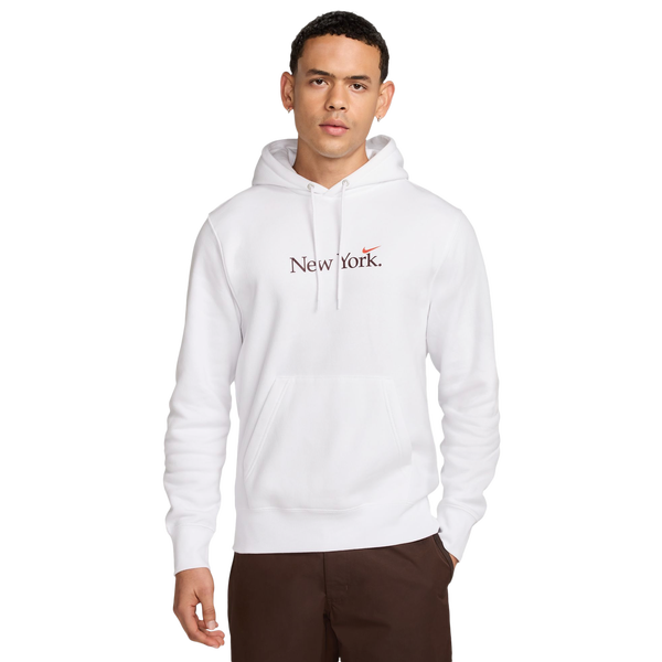 Nike NYC Club Pullover BB Hoodie - Men's - White/Cosmic Clay