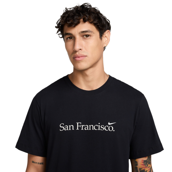 Nike SFO Short Sleeve Crew T-Shirt - Men's - White/Black - Image 4