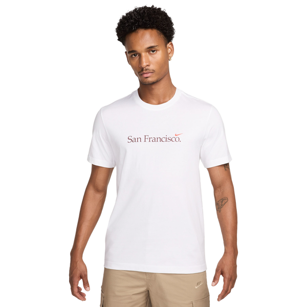 Nike SFO Short Sleeve Crew T-Shirt - Men's - White/Cosmic Clay