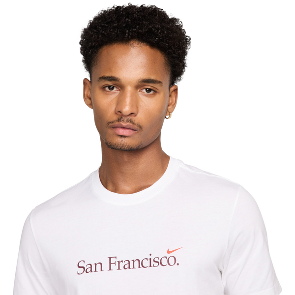 Nike SFO Short Sleeve Crew T-Shirt - Men's - White/Cosmic Clay - Image 3