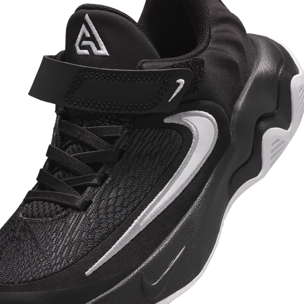 Nike Giannis Immortality 4 - Boys' Preschool - Black/White/Wolf Grey - Image 7
