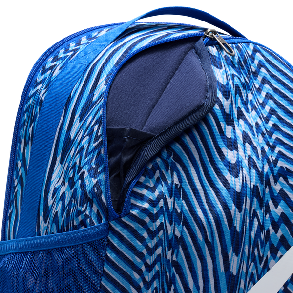 Nike Brasilia AOP Backpack - Youth - White/Game Royal/Midnight Navy - Image 4