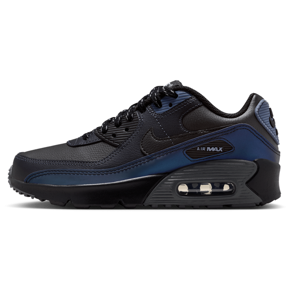 Nike Air Max 90 SE - Boys' Grade School - Black/Black/Dk Smoke Grey - Image 2