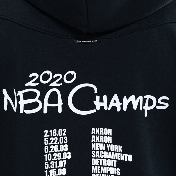 Nike Lebron TF SI Brushed Pullover Hoodie - Men's - Black/White - Image 4